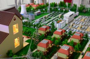 Modell eines Stadtquartiers