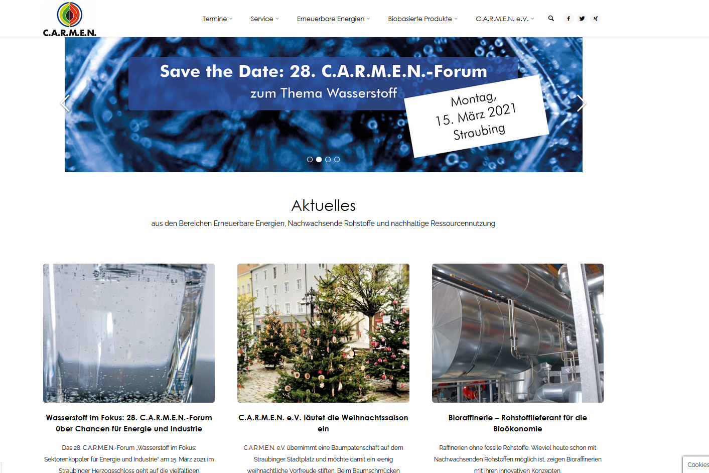 Relaunch der C.A.R.M.E.N.-Website – übersichtlich, interaktiv und dynamisch