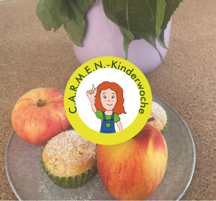 C.A.R.M.E.N.-Kinderwoche: Apfel-Muffins mit selbst gepflückten Äpfeln