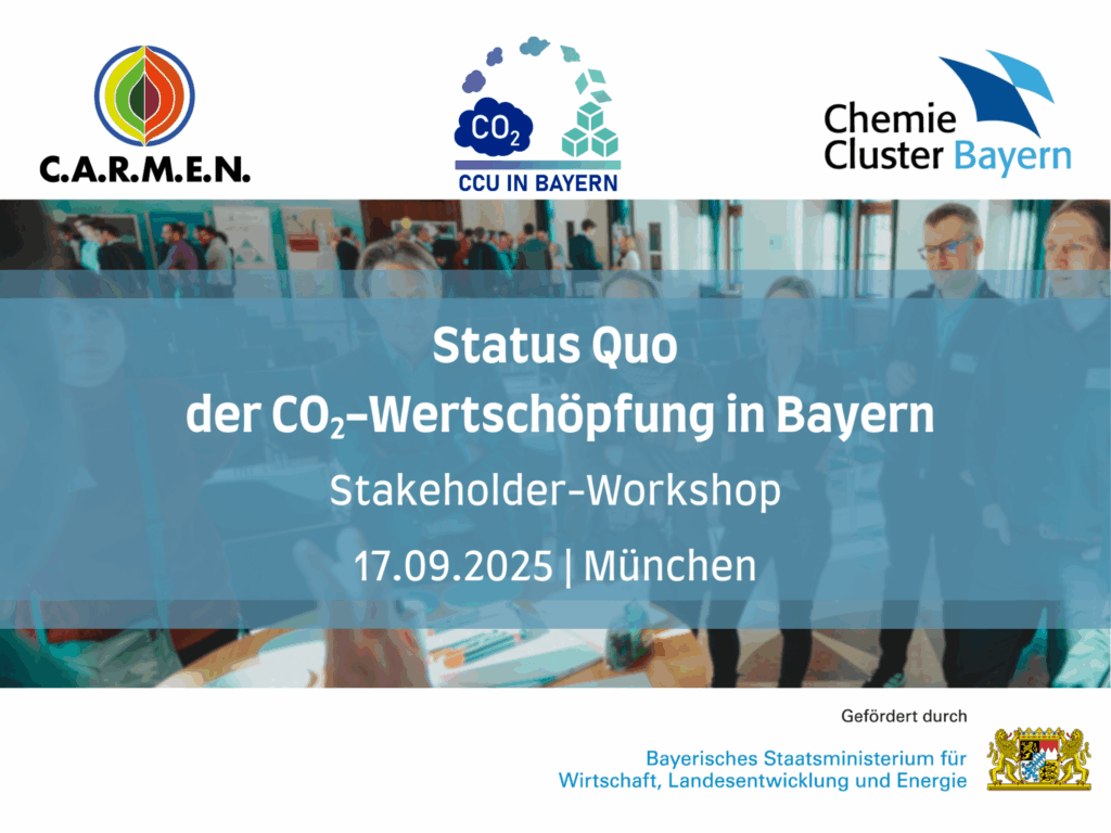 Symbolbild zum Stakeholderworkshop "Status Quo der CO2_Wertschöpfung in Bayern.