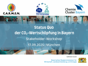 Symbolbild zum Stakeholderworkshop "Status Quo der CO2_Wertschöpfung in Bayern.