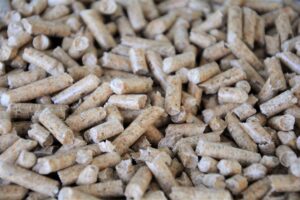 Holzpellets in der Nahaufnahme
