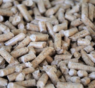 Holzpellets in der Nahaufnahme