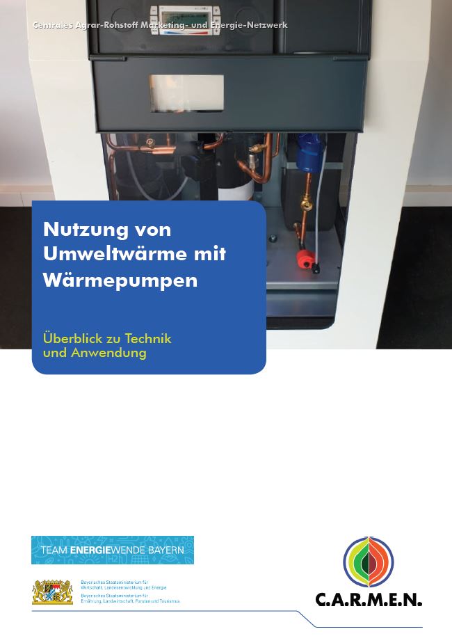Titelbild der C.A.R.M.E.N.-Broschüre "Nutzung von Umweltwärme mit Wärmepumpen".